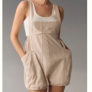 Daily Practice by Anthropologie Sleeveless Romper Size L Beige